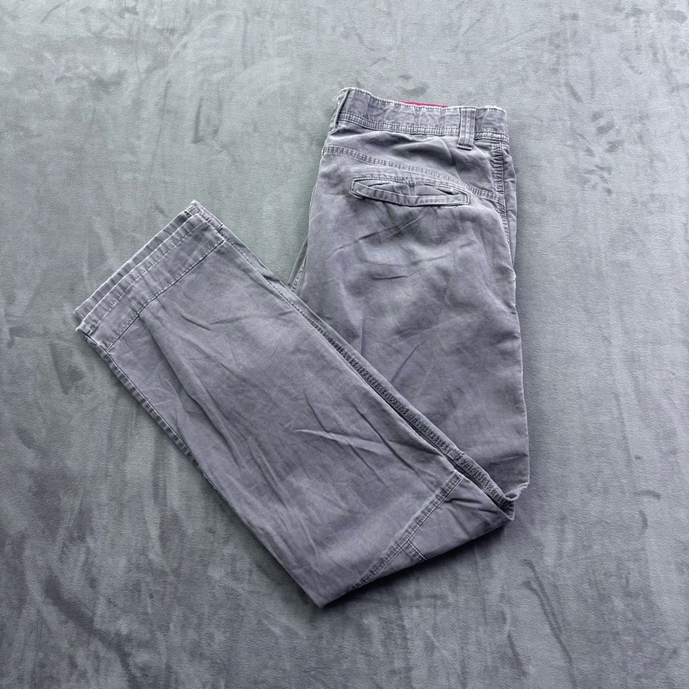 Wrangler ATG All Terrain Gear Mens Gray Canvas Outdoor Utility Pants 34x32